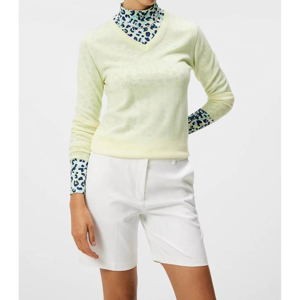 NEW J.LINDEBERG amaya knitted sweater in wax yellow